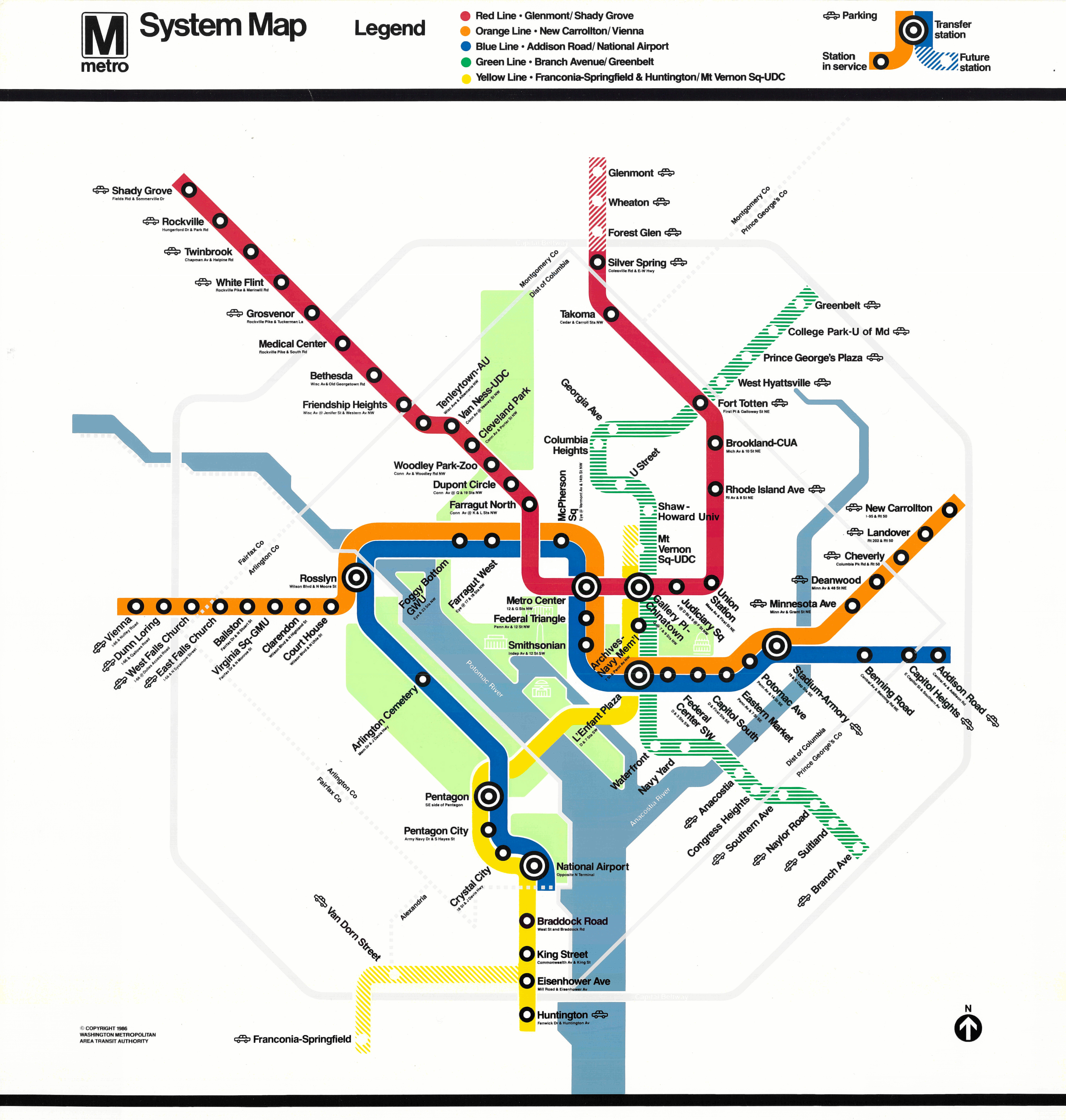 DC Metro System Map
