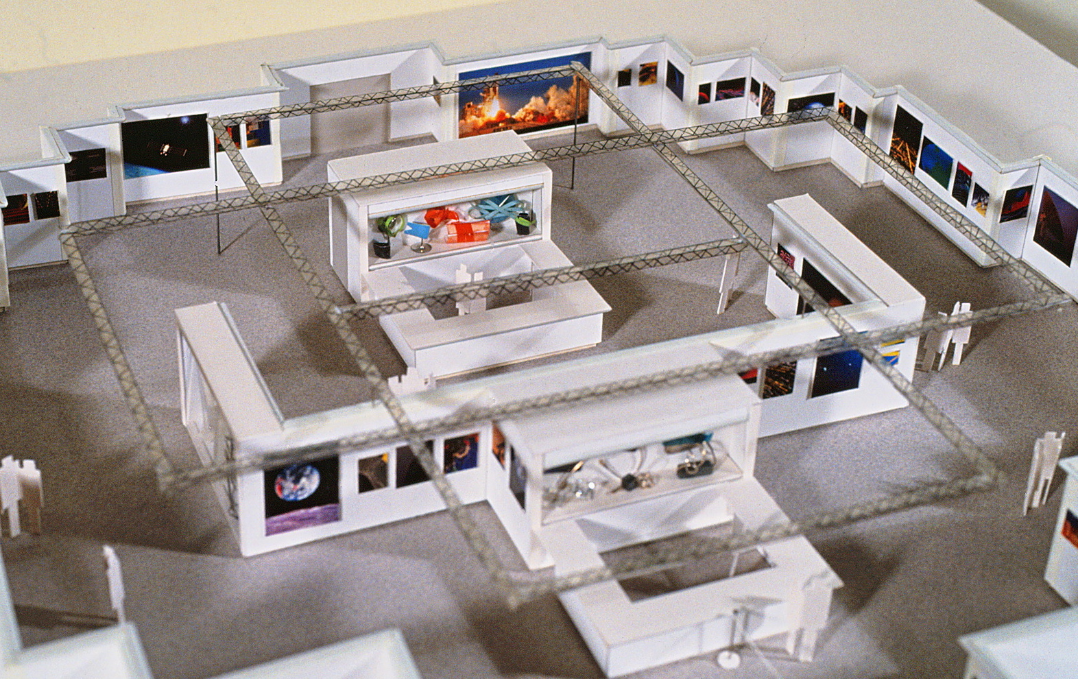 Overhead photo of the model of the Space Art Gallery.