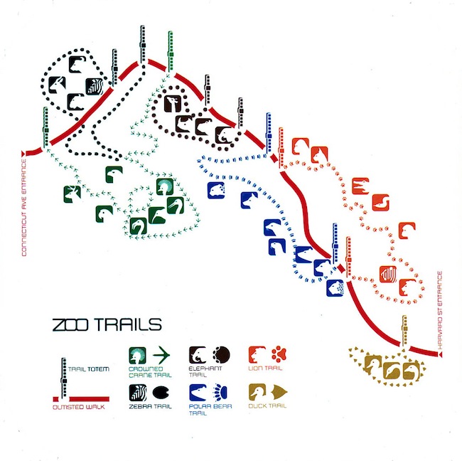 Map of the zoo trails