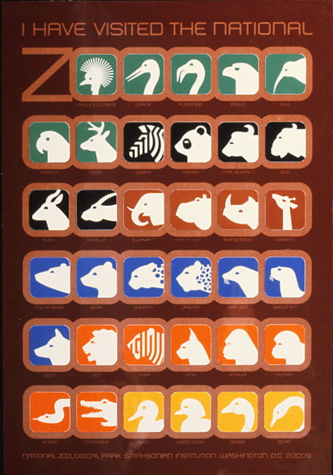Poster of all the Zoo symbols featuring different animals