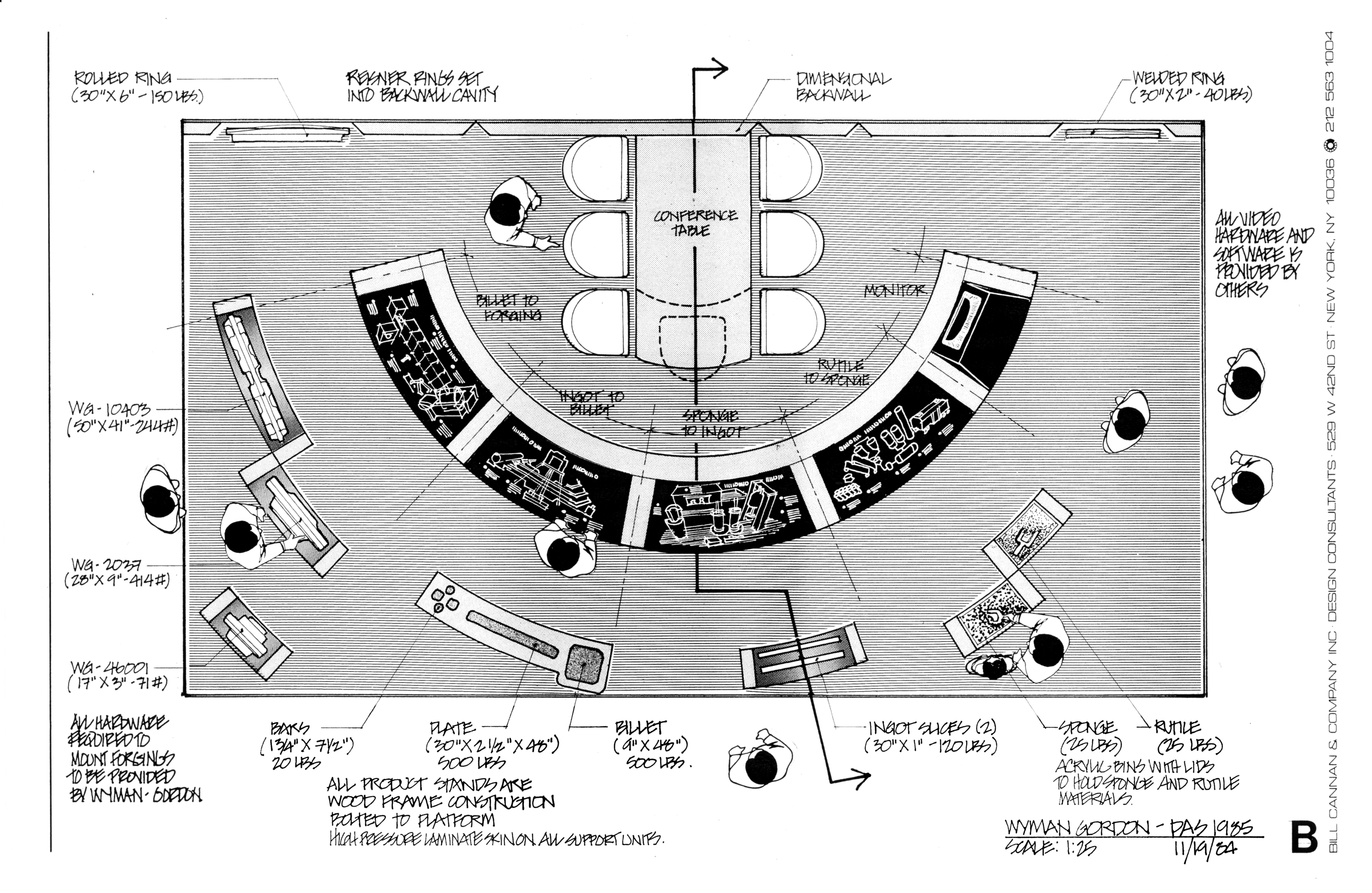 Original Exhibit Plan Sketch for 1985 Paris Air Show.