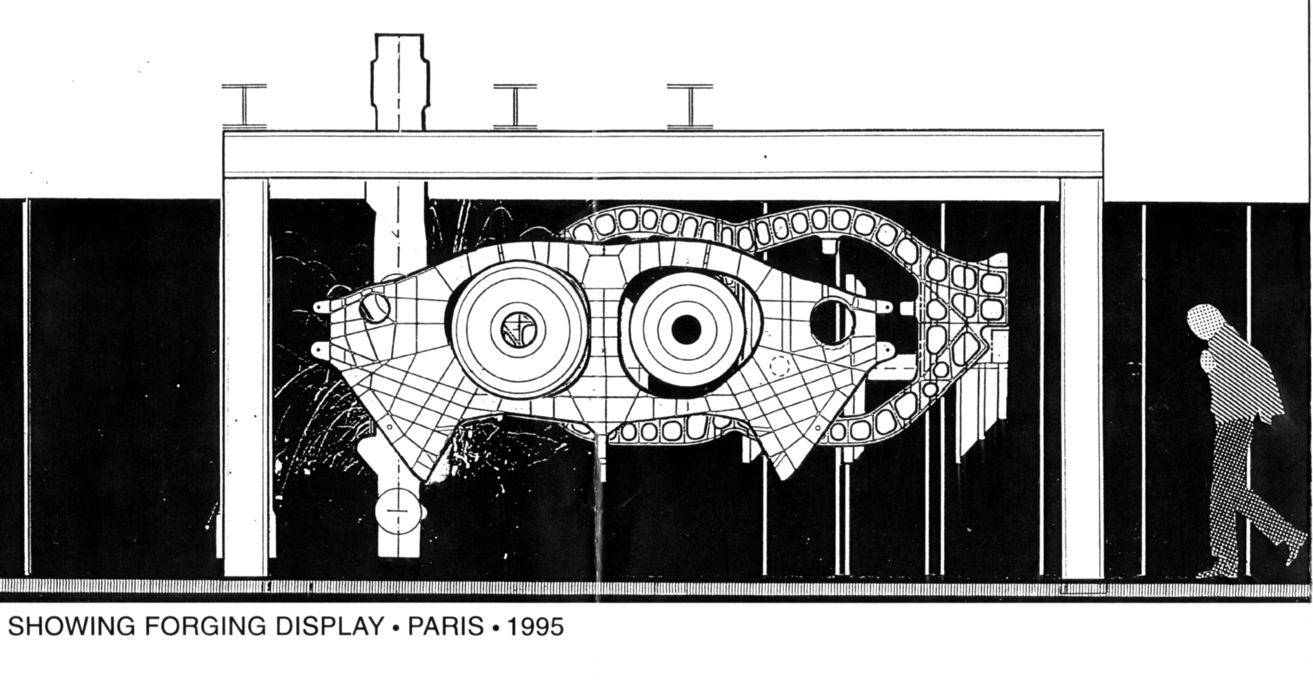 Hanging Component Sketch for 1995 Paris Air Show.
