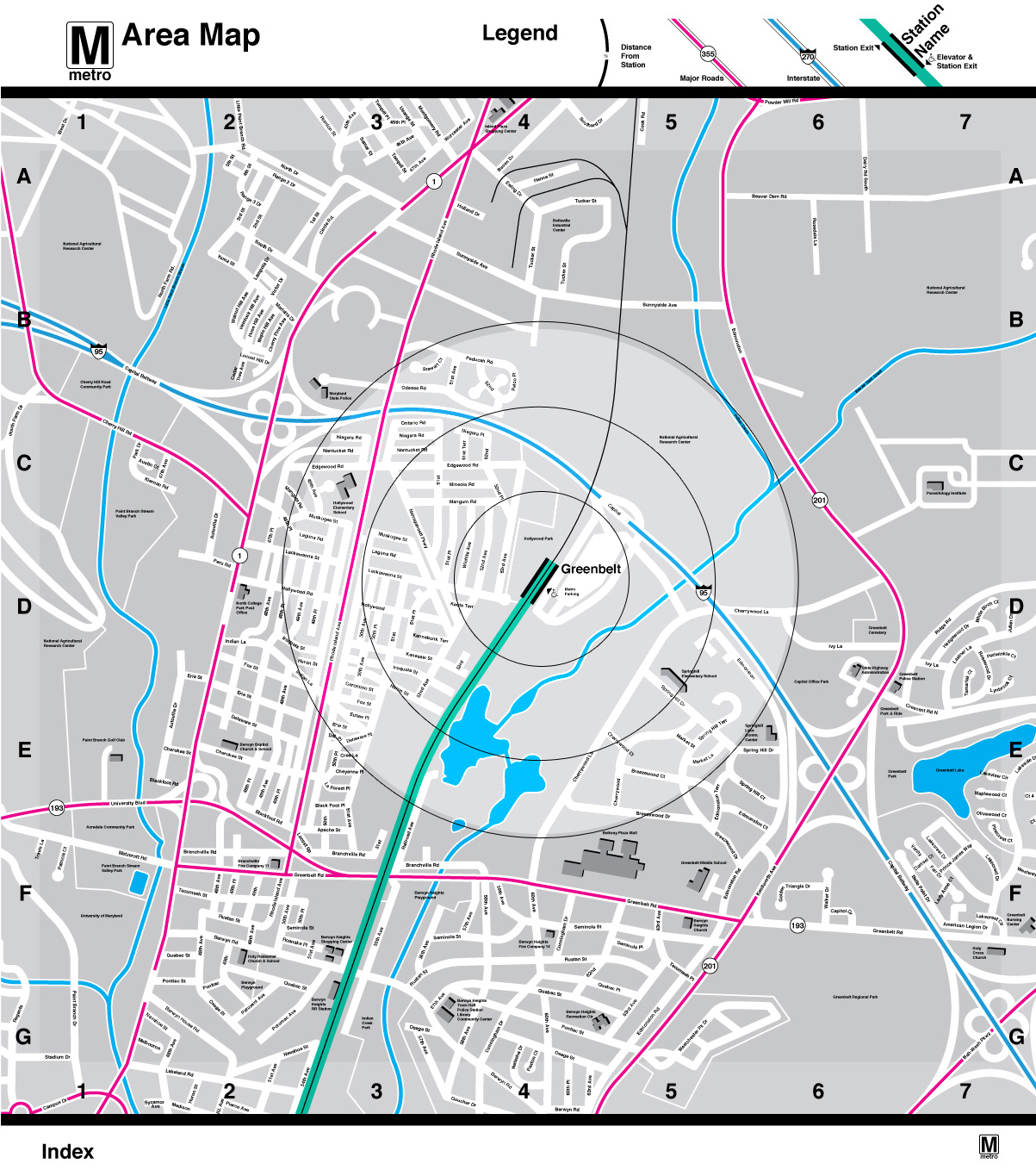 Greenbelt Metro Station Neighborhood Map