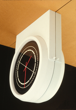 Slim mounted clock into ceiling concept