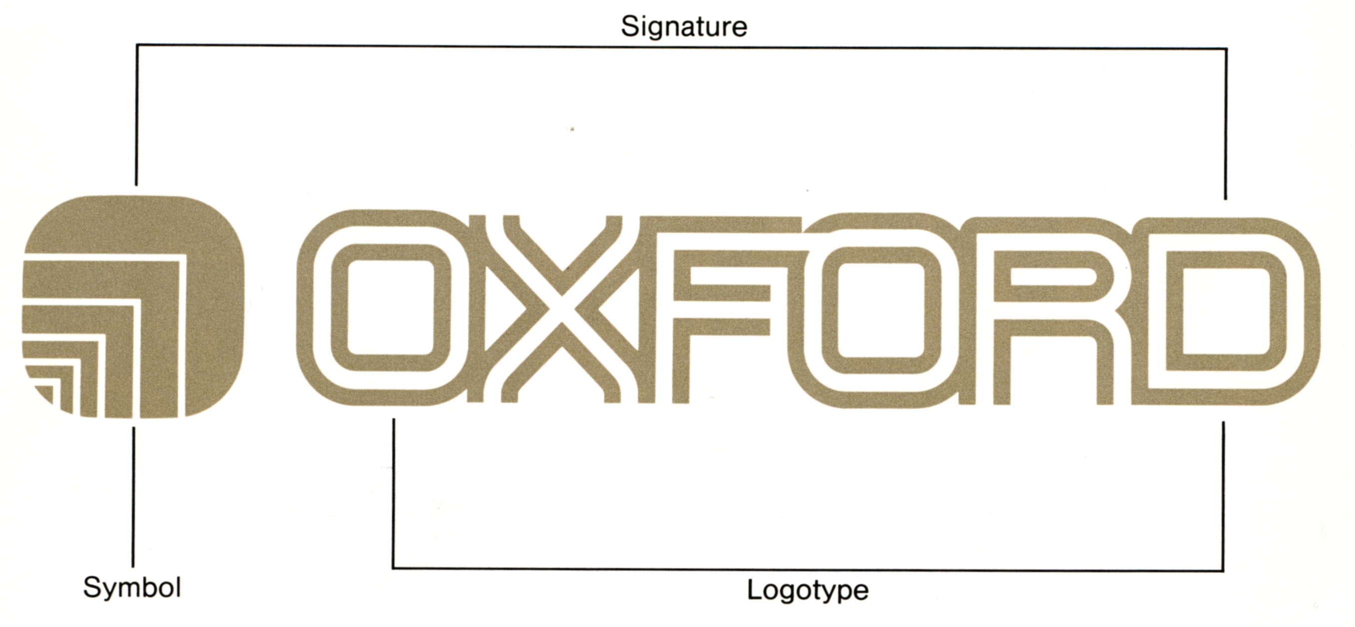 Logo and signature with details of its construction.