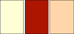 Chalet colors scheme.  
	Biege, burgundy, and ochre colors in rectangles.