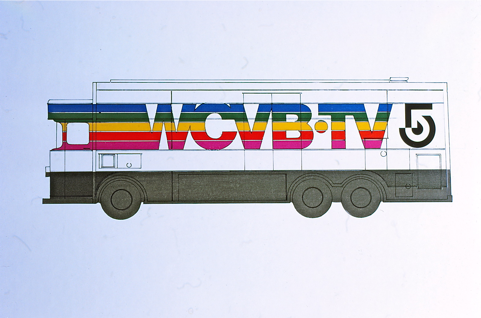 Drawing of truck with logo